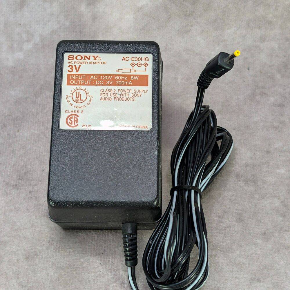 Sony AC-E30HG 3V AC Power Adaptor Supply 700mA Walkman Cassette Player Charger